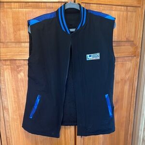 2025 Figure Skating Worlds Volunteer Shearling Black and Blue Vest